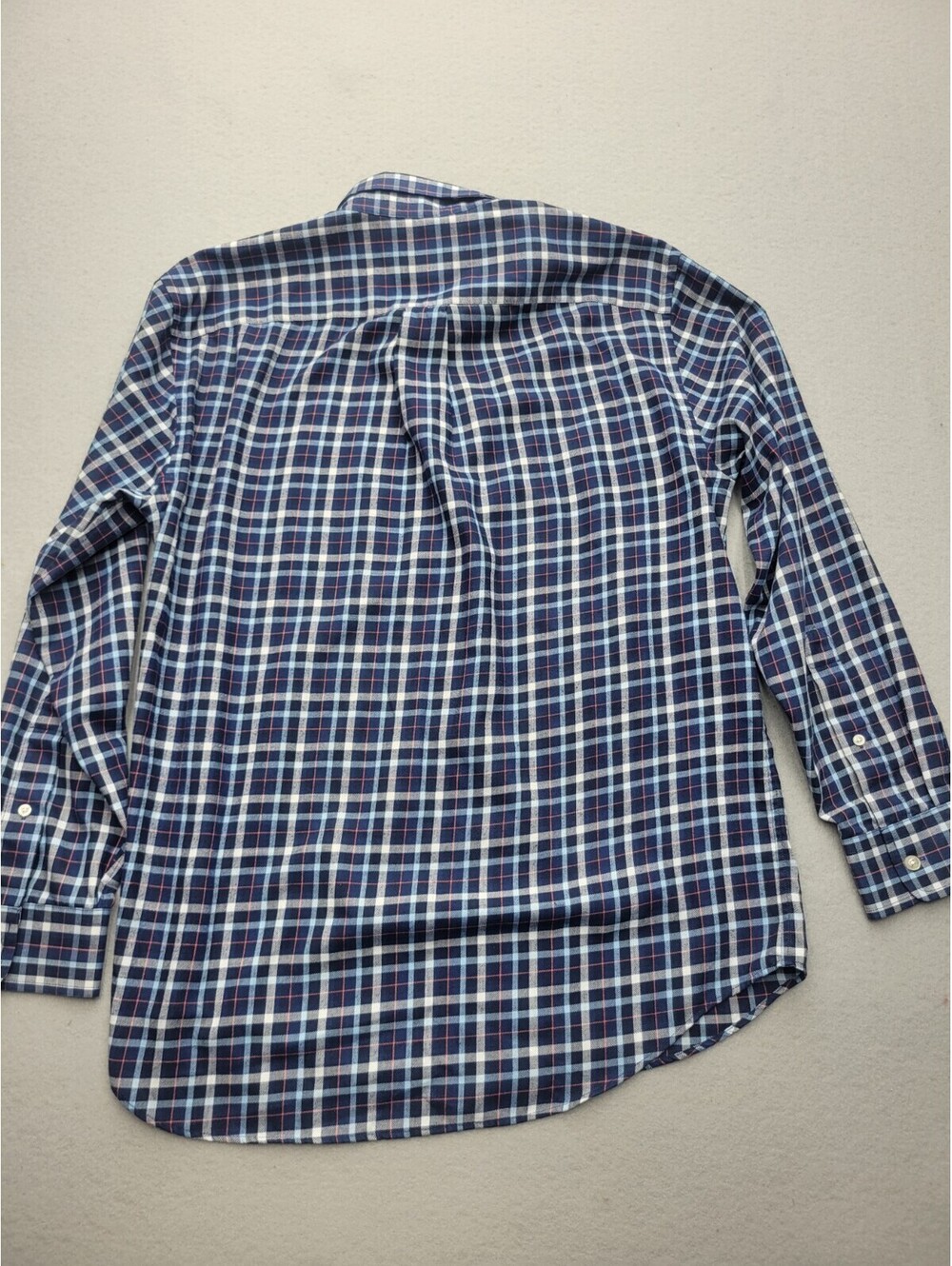 Vineyard Vines Men's Button-Up Medium Blue Long Sleeve Plaid Polyester Tucker - Picture 8 of 10